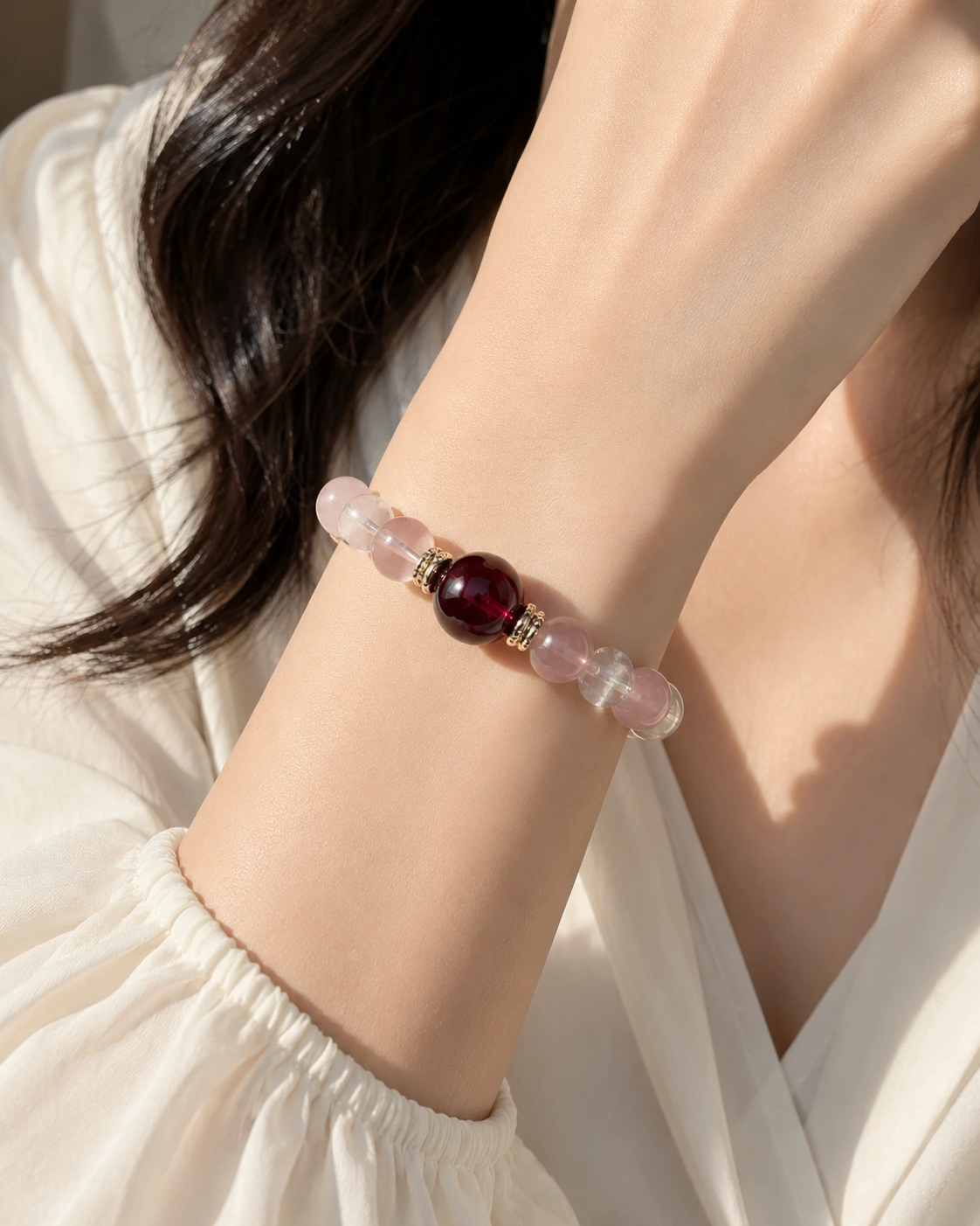 Garnet (Almandine Garnet) โกเมนแดงไวน์ธรรมชาติ